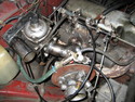 The throttle system that makes it possible to switch between producer gas and gasoline while running.