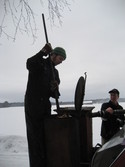 First start. Johan  stirring in the generator.