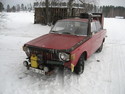 The car on the first startatempt on wood gas.