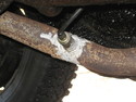 The lambda censor in the exhaust pipe.