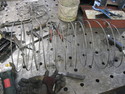 The coil to the fibreglass filter.